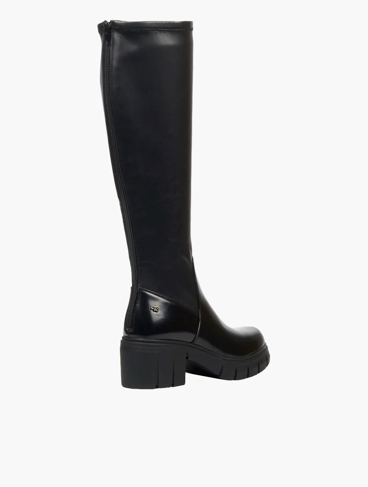 MyRunway Shop Miss Black Black Calypso 2 Faux Leather Boots for Women